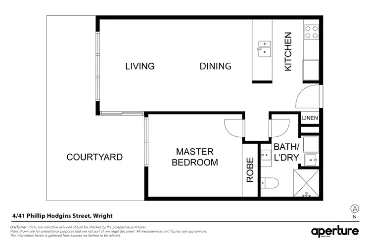 Floorplan of Homely apartment listing, 4/41 Philip Hodgins Street, Wright ACT 2611