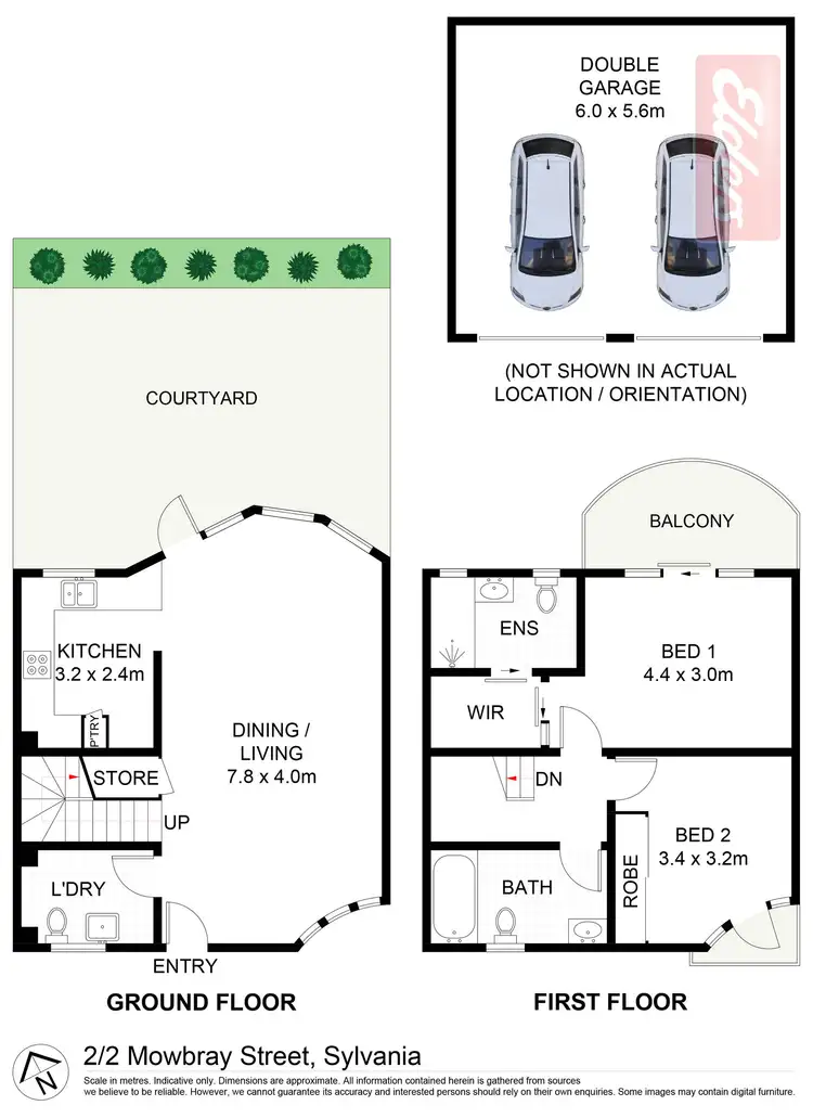 Floorplan of Homely townhouse listing, 2/2 Mowbray Street, Sylvania NSW 2224