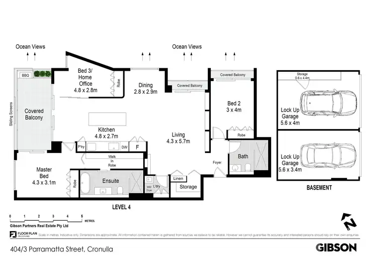 Floorplan of Homely apartment listing, 404/3 Parramatta Street, Cronulla NSW 2230