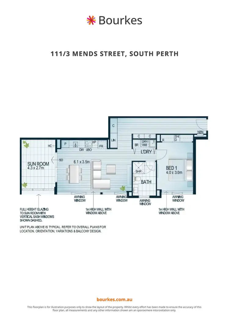 Floorplan of Homely apartment listing, 111/3 Mends Street, South Perth WA 6151