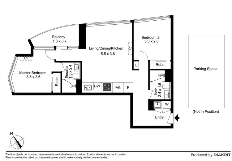 Floorplan of Homely apartment listing, 3402/628 Flinders Street, Docklands VIC 3008