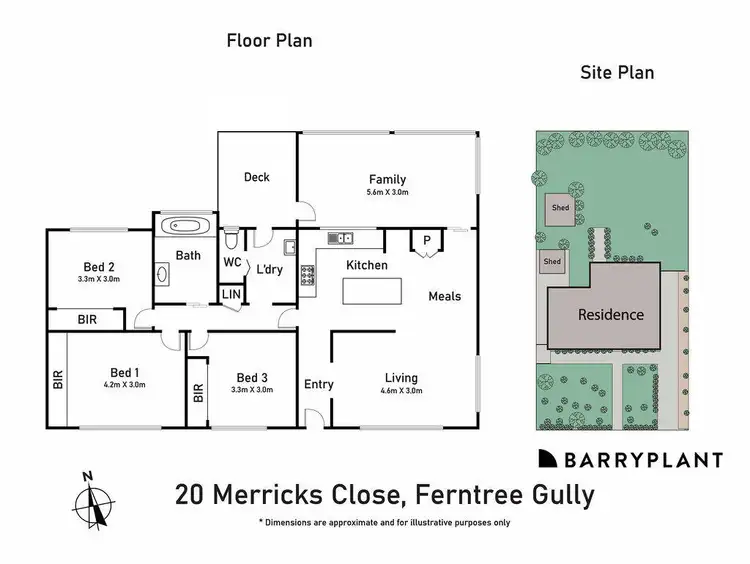 Floorplan of Homely house listing, 20 Merricks Close, Ferntree Gully VIC 3156