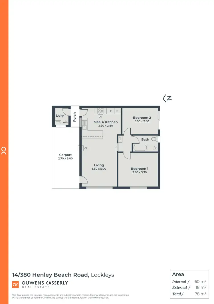 Floorplan of Homely unit listing, 14/380 Henley Beach Road, Lockleys SA 5032
