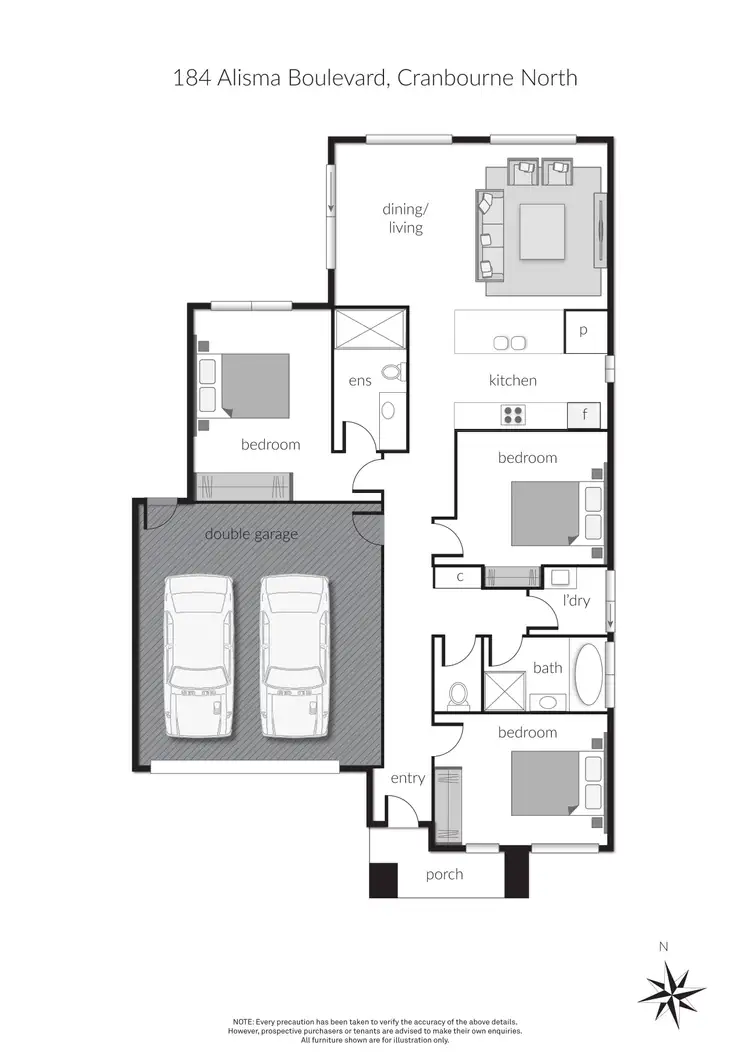 Floorplan of Homely house listing, 184 Alisma Boulevard, Cranbourne North VIC 3977