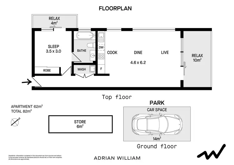 Floorplan of Homely apartment listing, 9/489-491 King Street, Newtown NSW 2042
