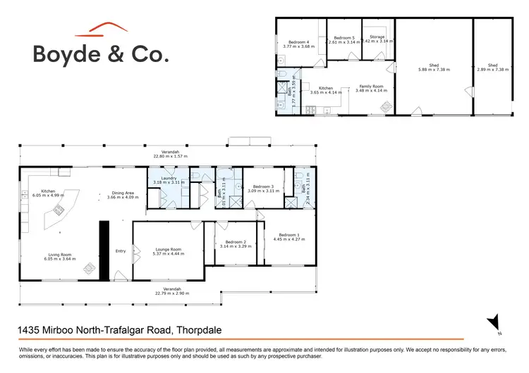 Floorplan of Homely rural property listing, 1435 Mirboo North-Trafalgar Road, Thorpdale VIC 3835