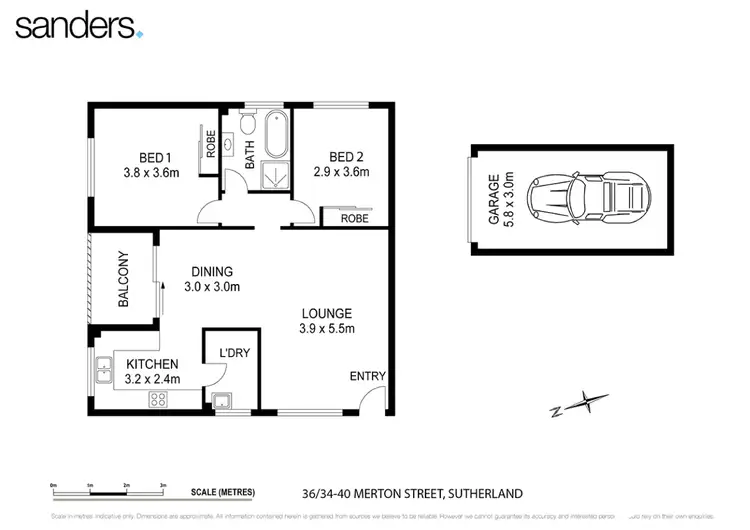 Floorplan of Homely unit listing, 36/34-40 Merton Street, Sutherland NSW 2232