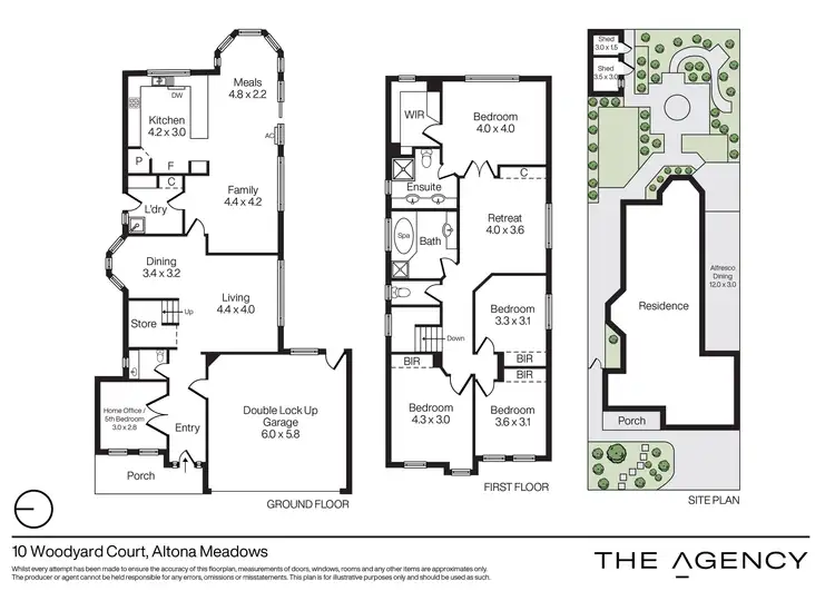 Floorplan of Homely house listing, 10 Woodyard Court, Altona Meadows VIC 3028