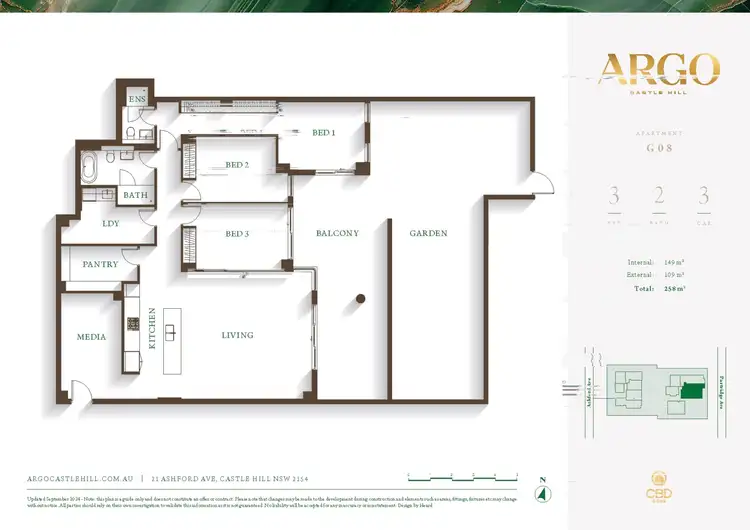 Floorplan of Homely apartment listing, G08/21 Ashford Avenue, Castle Hill NSW 2154