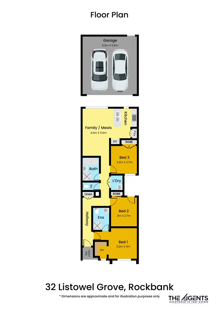 Floorplan of Homely house listing, 32 Listowel Grove, Rockbank VIC 3335