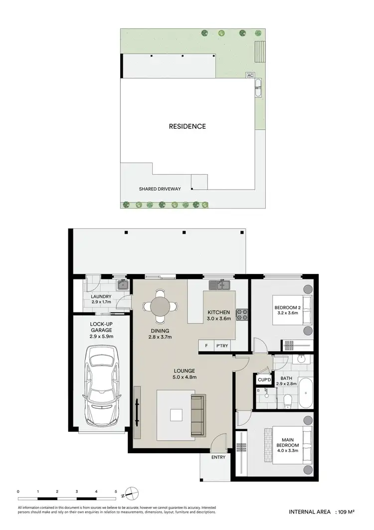 Floorplan of Homely semi-detached listing, 2/17 Vera Court, Mudgee NSW 2850