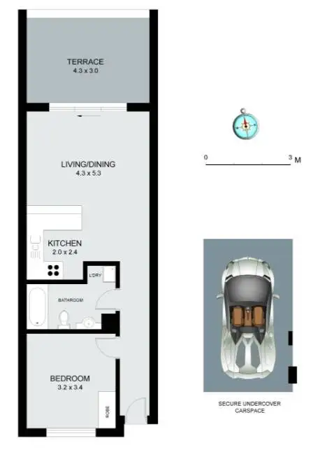 Floorplan of Homely unit listing, 15/1-3 Sturdee Parade, Dee Why NSW 2099