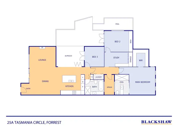 Floorplan of Homely townhouse listing, 25a Tasmania Circle, Forrest ACT 2603