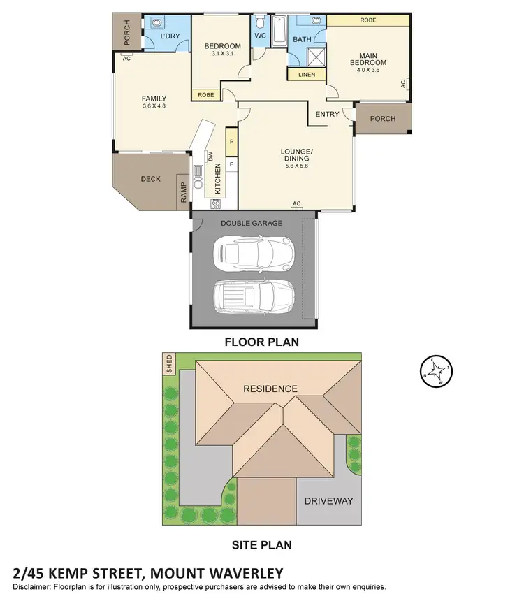 Floorplan of Homely unit listing, 2/45 Kemp Avenue, Mount Waverley VIC 3149