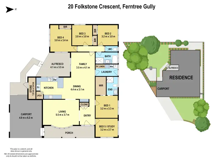 Floorplan of Homely house listing, 20 Folkstone Crescent, Ferntree Gully VIC 3156