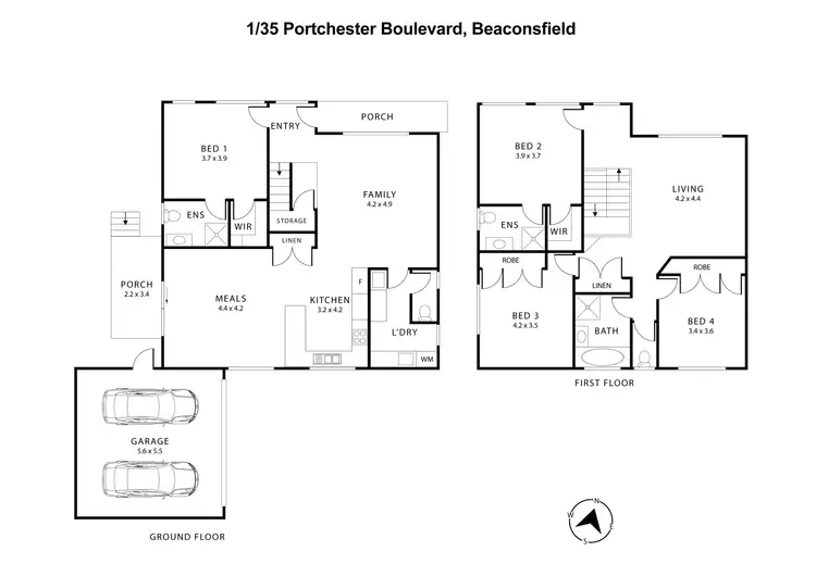 Floorplan of Homely house listing, 1/35 Portchester Boulevard, Beaconsfield VIC 3807
