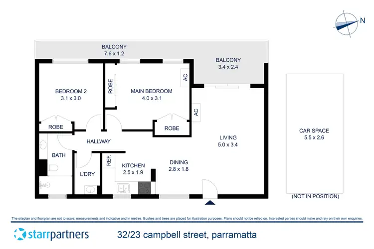 Floorplan of Homely apartment listing, 32/23 Campbell Street, Parramatta NSW 2150