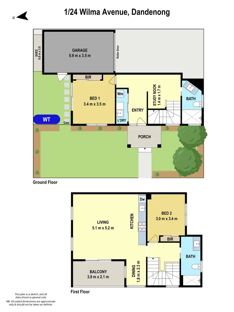Floorplan of Homely townhouse listing, 1/24 Wilma Avenue, Dandenong VIC 3175