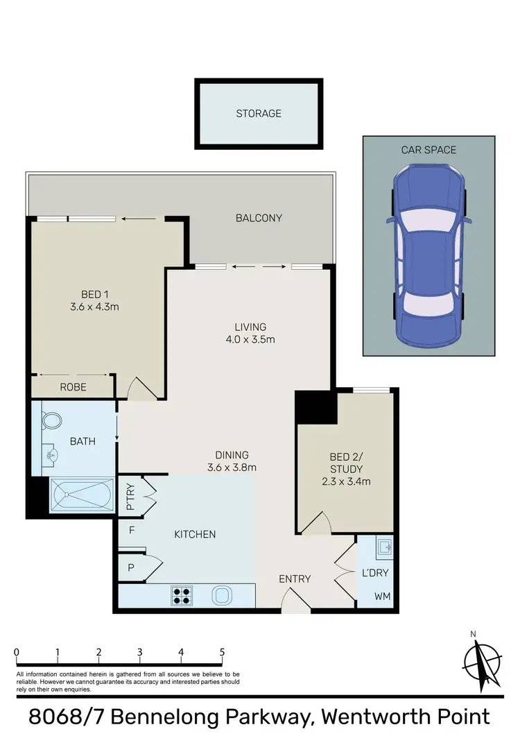 Floorplan of Homely apartment listing, 8068/7 Bennelong Parkway, Wentworth Point NSW 2127