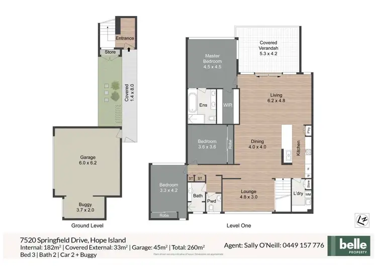 Floorplan of Homely apartment listing, 7520 Springfield Drive, Hope Island QLD 4212