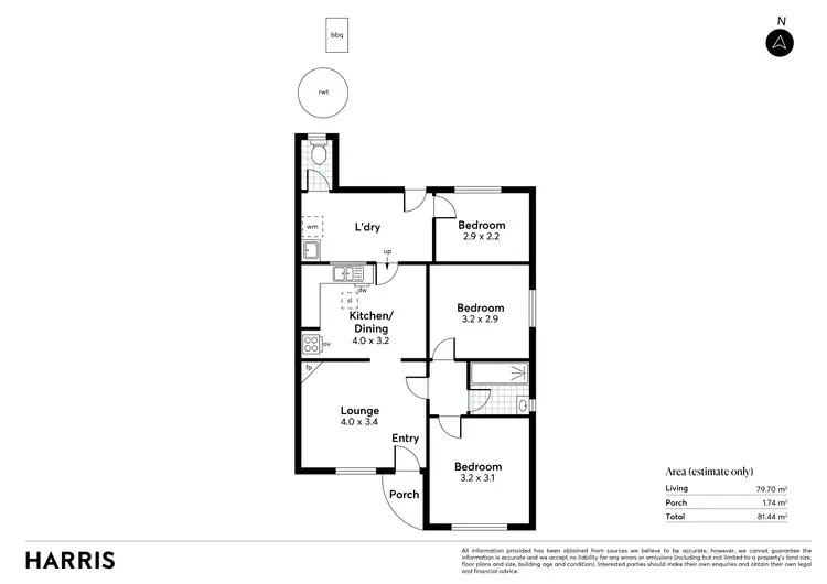 Floorplan of Homely house listing, 36 Hawkesbury Avenue, Kilburn SA 5084
