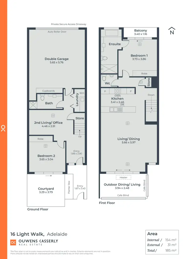 Floorplan of Homely townhouse listing, 16 Light Walk, Adelaide SA 5000