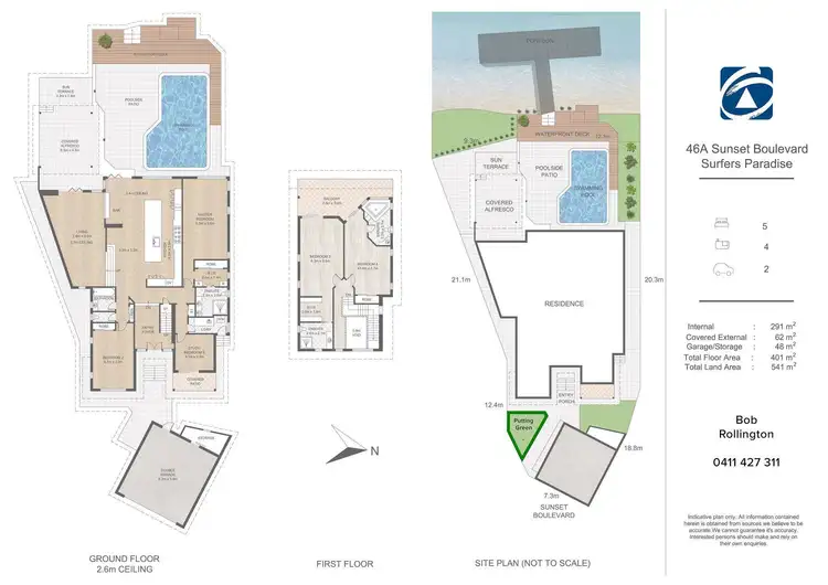 Floorplan of Homely house listing, 46A Sunset Boulevard, Surfers Paradise QLD 4217
