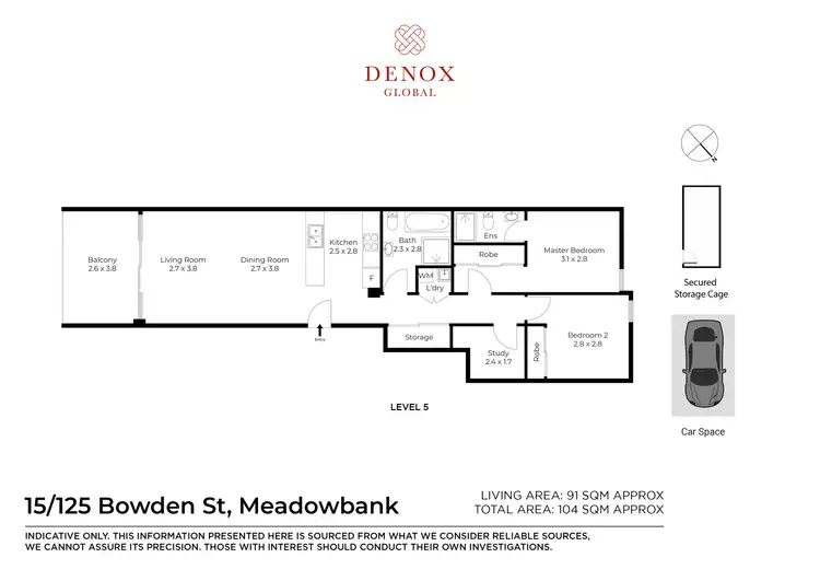 Floorplan of Homely apartment listing, 15/125 Bowden Street, Meadowbank NSW 2114