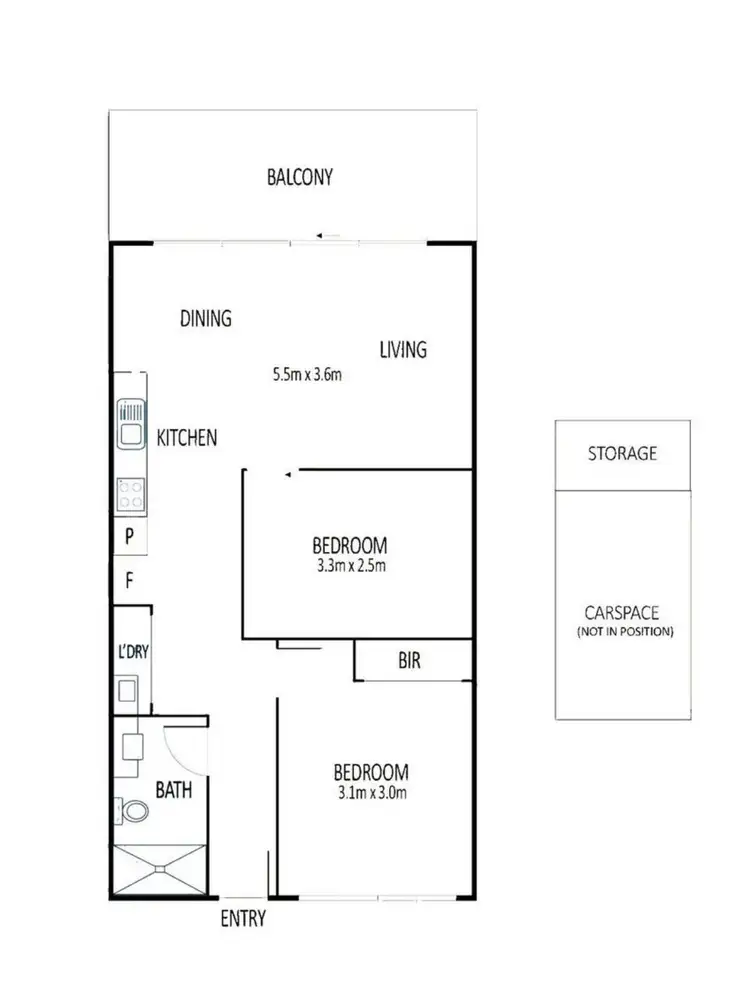 Floorplan of Homely apartment listing, 103/58 La Scala Avenue, Maribyrnong VIC 3032