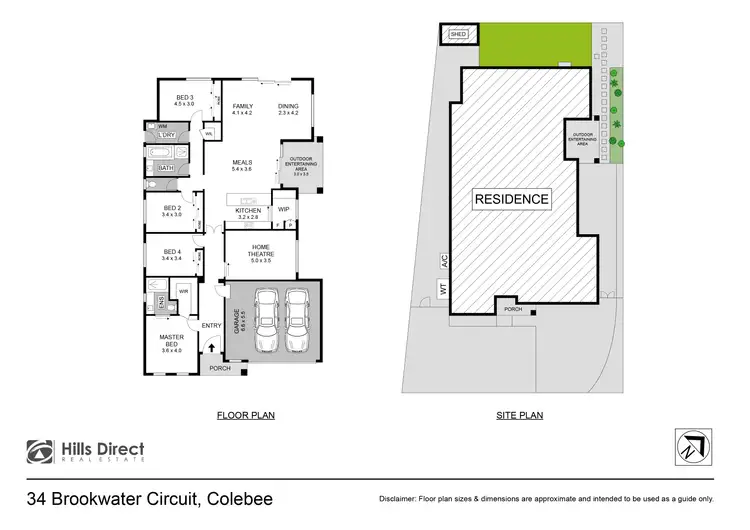 Floorplan of Homely house listing, 34 Brookwater Circuit, Colebee NSW 2761
