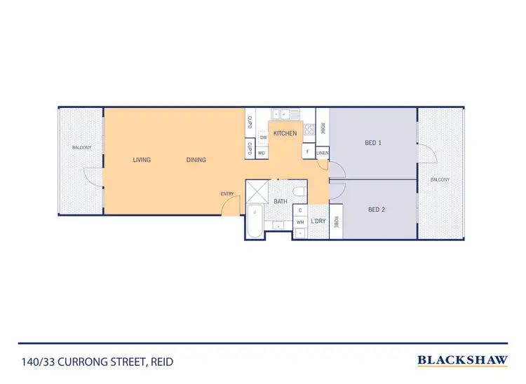Floorplan of Homely apartment listing, 140/33 Currong Street, Reid ACT 2612