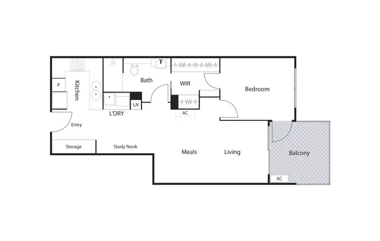 Floorplan of Homely apartment listing, 125/2 Windjana Street, Harrison ACT 2914