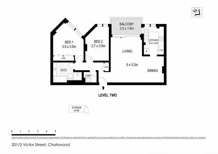 Floorplan of Homely unit listing, 201/14 Victor Street, Chatswood NSW 2067
