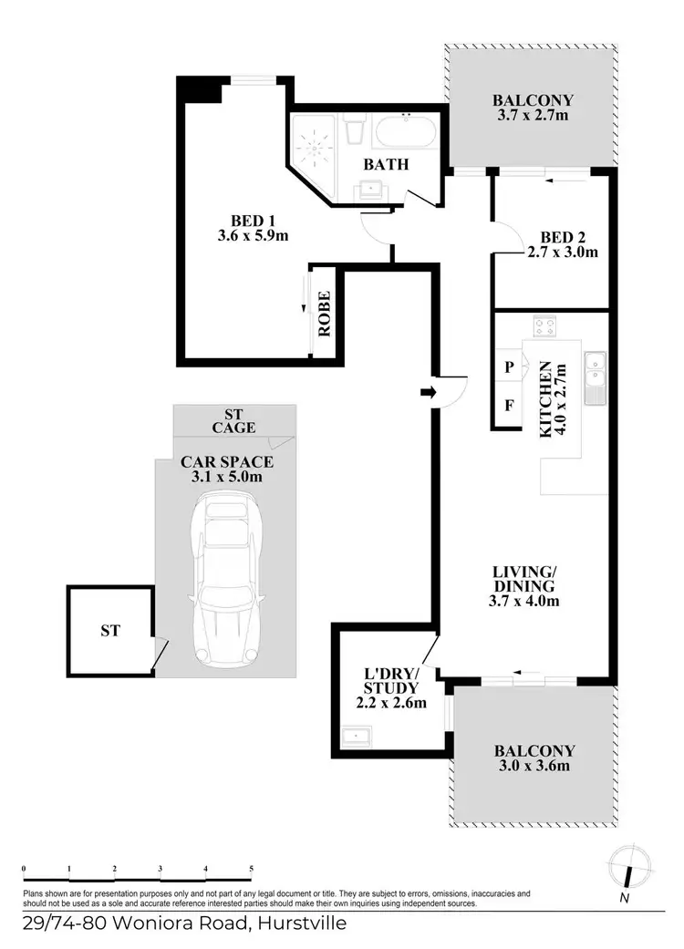 Floorplan of Homely apartment listing, 29/74-80 Woniora Road, Hurstville NSW 2220