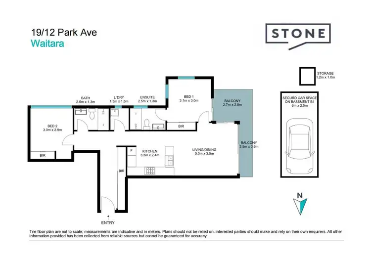 Floorplan of Homely apartment listing, 19/12 Park Avenue, Waitara NSW 2077