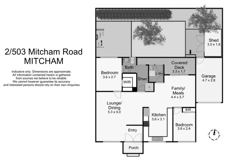 Floorplan of Homely unit listing, 2/503 Mitcham Road, Mitcham VIC 3132