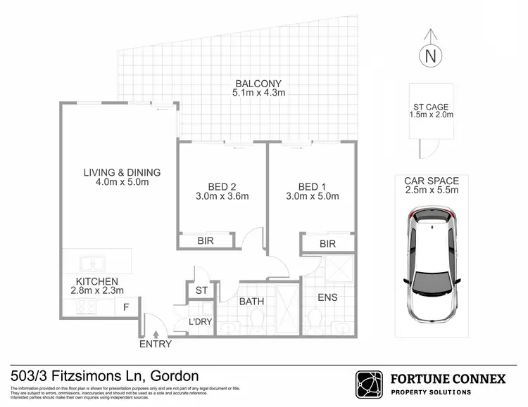 Floorplan of Homely apartment listing, 503/3 Fitzsimons Lane, Gordon NSW 2072