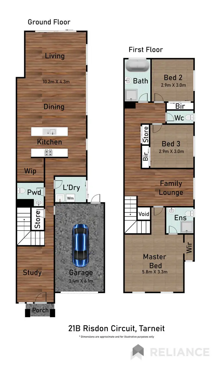 Floorplan of Homely house listing, 21B Risdon Circuit, Tarneit VIC 3029