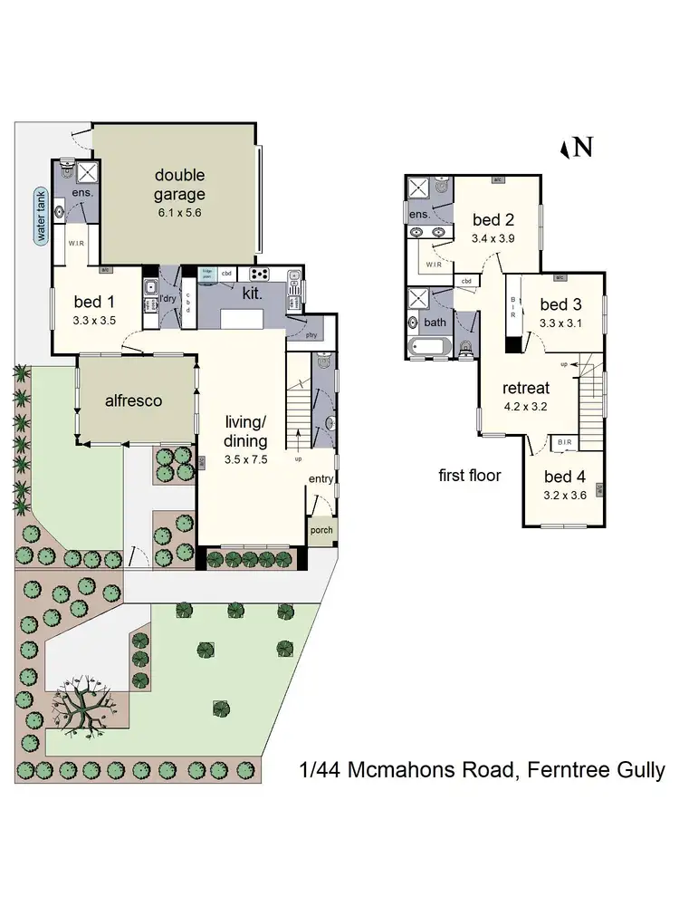 Floorplan of Homely townhouse listing, 1/44 Mcmahons Road, Ferntree Gully VIC 3156