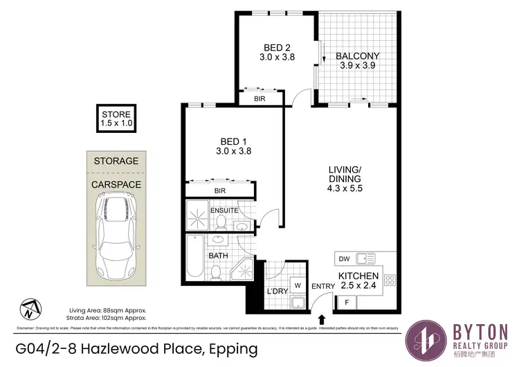Floorplan of Homely apartment listing, G04/2-8 Hazlewood Place, Epping NSW 2121