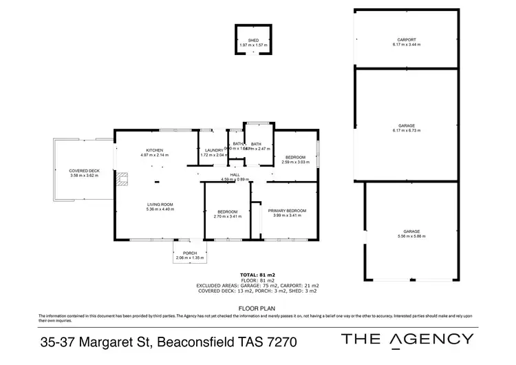 Floorplan of Homely house listing, 35-37 Margaret Street, Beaconsfield TAS 7270