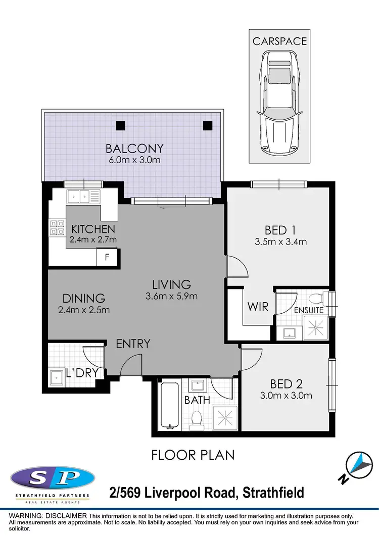 Floorplan of Homely apartment listing, 2/569-573 Liverpool Road, Strathfield NSW 2135