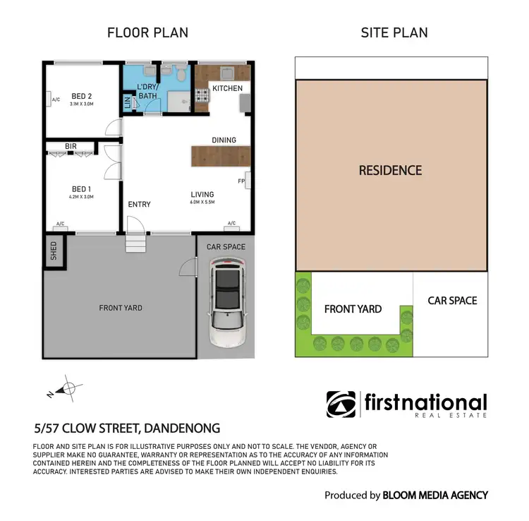 Floorplan of Homely unit listing, 5/57 Clow Street, Dandenong VIC 3175