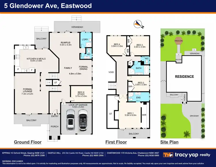 Floorplan of Homely house listing, 5 Glendower Avenue, Eastwood NSW 2122