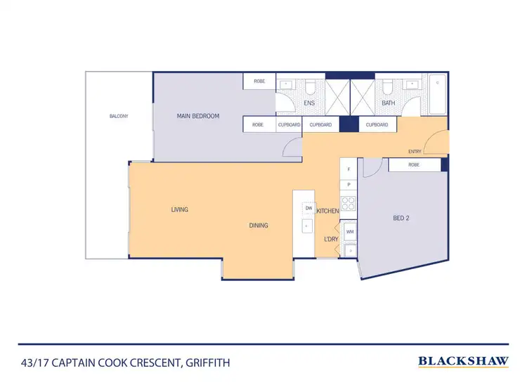 Floorplan of Homely apartment listing, 43/17 Captain Cook Crescent, Griffith ACT 2603
