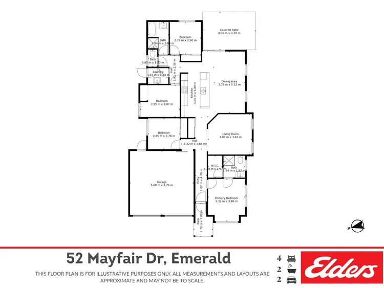 Floorplan of Homely house listing, 52 Mayfair Drive, Emerald QLD 4720