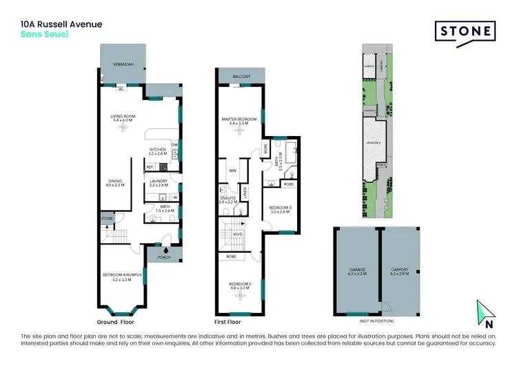Floorplan of Homely semi-detached listing, 10A Russell Avenue, Sans Souci NSW 2219