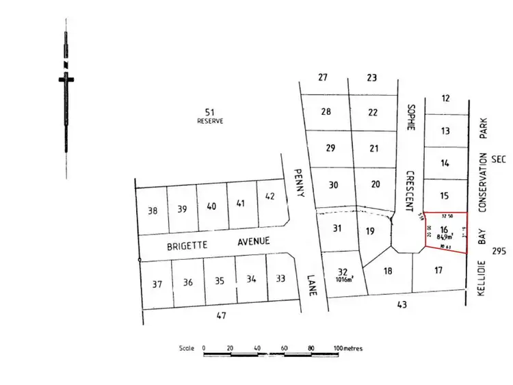 Floorplan of Homely land listing, 22 Sophie Crescent, Coffin Bay SA 5607