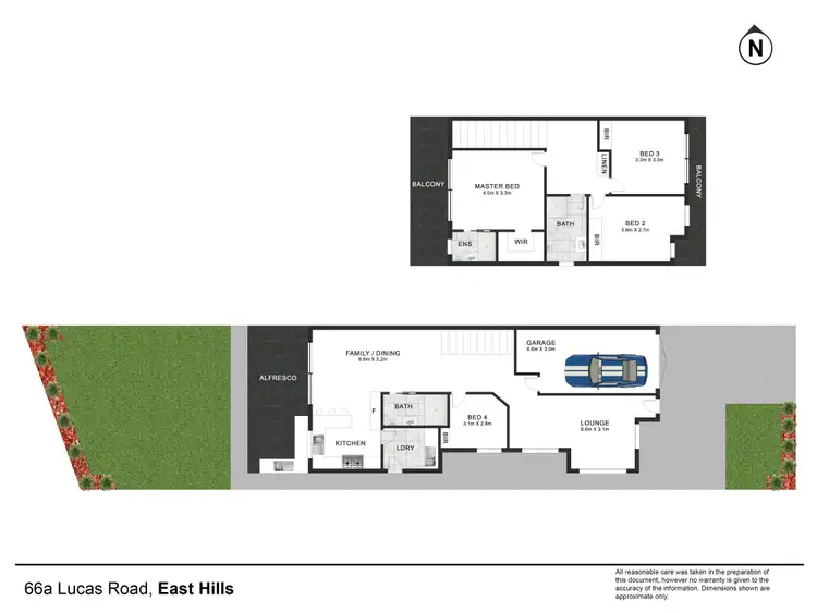 Floorplan of Homely semi-detached listing, 66A Lucas Road, East Hills NSW 2213