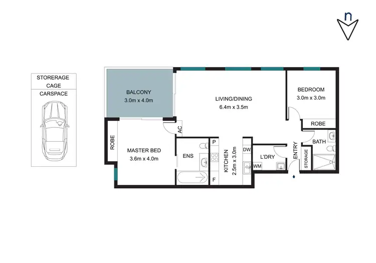 Floorplan of Homely unit listing, 1/2 Avena Path, Waratah West NSW 2298